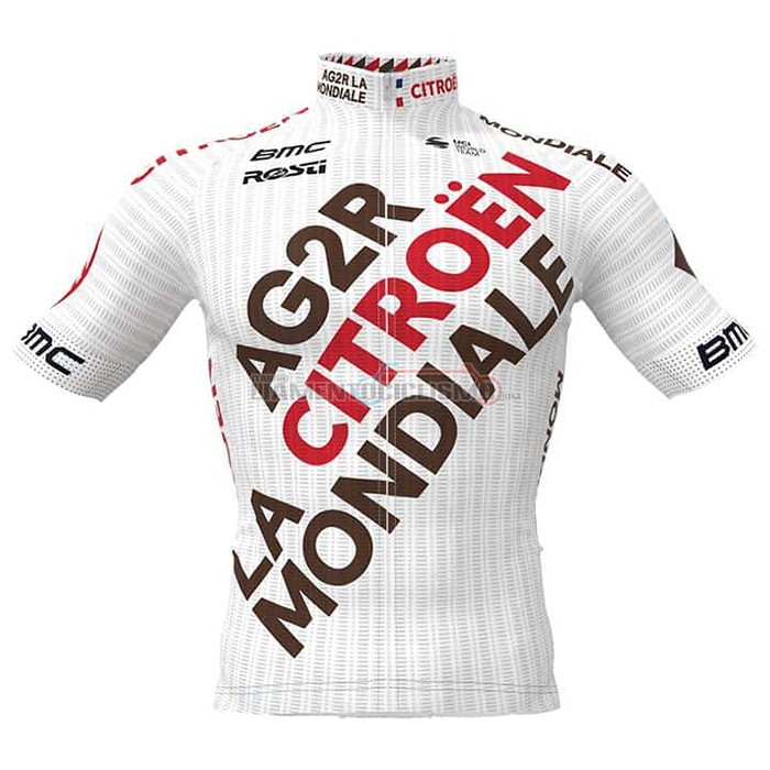 Abbigliamento Ciclismo Ag2r La Mondiale Manica Corta 2021 Bianco